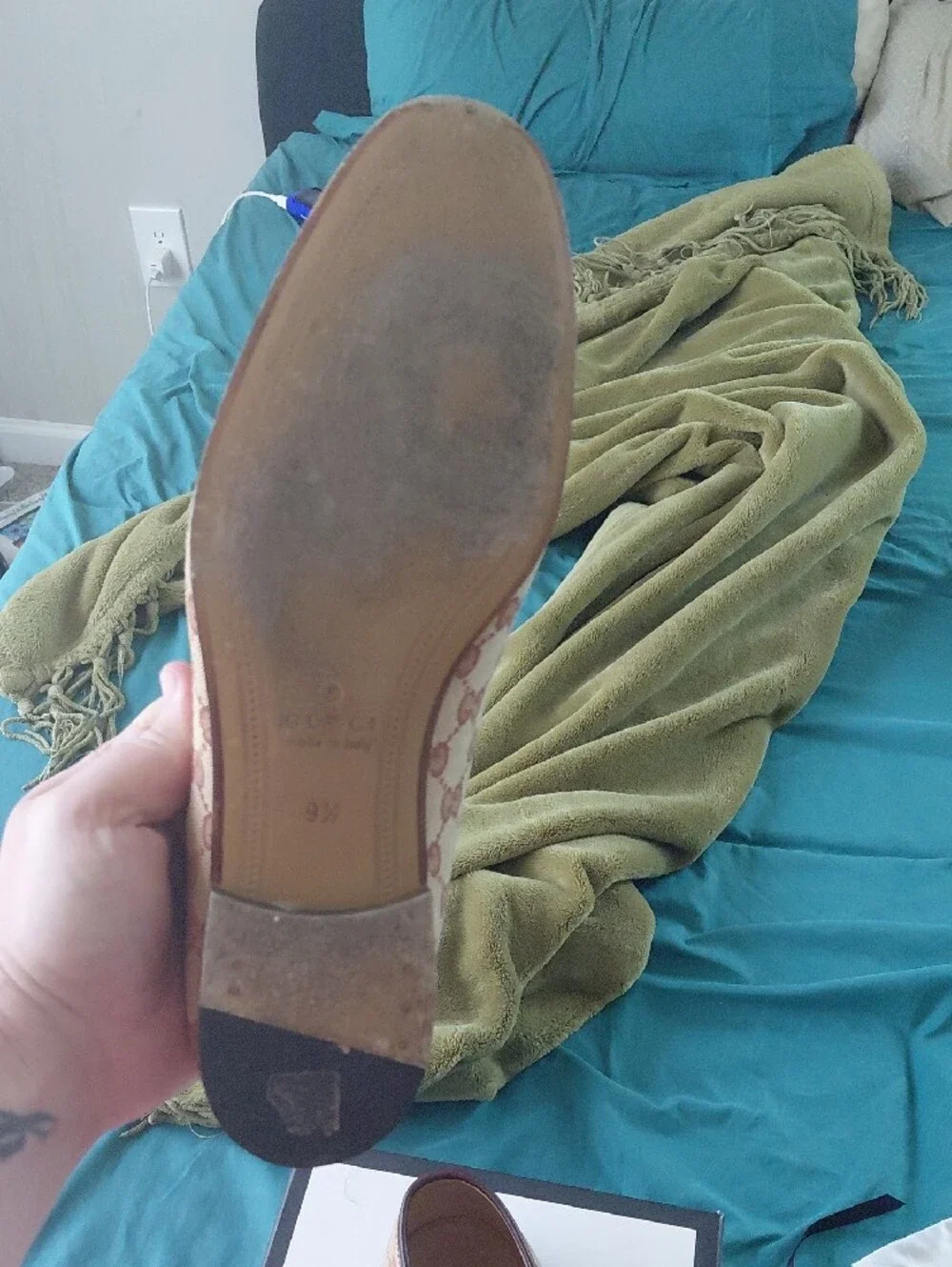 Gucci Brown GG Canvas Horsebit Loafers
